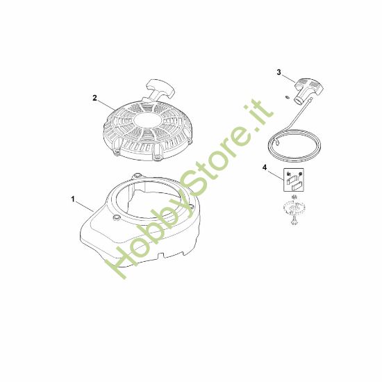 Picture of K - Coperchio ventilatore, dispositivo avviamento HD675 (HD675-3014)